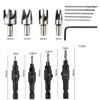 15 PCS Countersink Drill Bit Set, Woodworking Chamfered Set,1/4 Inch