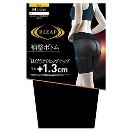 Gunze RZF121 Women's Tights RIZAP Shaping Bottoms, Hip Lifting, 3/4 Length, Black
