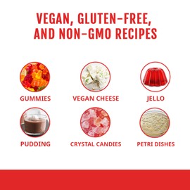 Kate Naturals Agar Agar Powder for Cooking & Petri Dishes. Vegan Gelatin Substitute Powder Unflavored for Gelatin Sheets & Halal (4oz, Vegetarian, Plant-based)