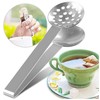 SUNTRADE 3X Tea Bag Squeezer Round Stainless Steel Teabag Tong