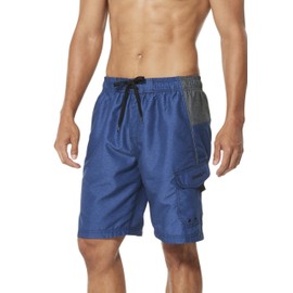 Speedo Men's Swim Trunk Knee Length Marina Sport Volley Blue Heather