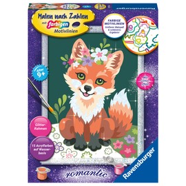 Ravensburger - Painting by Numbers 23765 - Floral Fox - Children from 9 Years