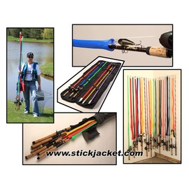 RITE-HITE Orin Briant Stick Jacket Fishing Rod Covers - Spinning Stick Jacket, comes in a variety of colors; keeps your rod safe and tangle free (Red)