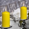 BOLSIUS 4 Yellow Pillar Candles - 3x6 Inches - Individually
