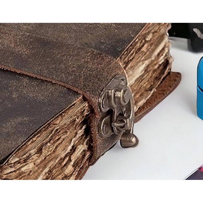 Vintage Leather Journal Rustic Brown A5 Notebook 200 Pages Leather