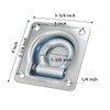 Recessed D-Ring Tie Down/Square Cargo Tie-Down Anchors/Flush Mount Tie Down