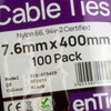 enTie Black Cable Ties 7.6 mm x 400 mm Nylon
