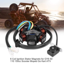 6 Coil Ignition Stator Magneto Gy6 Stator Magneto Ignition Stator for GY6 50 110 150cc Scooter Moped Go Kart ATV Scooter