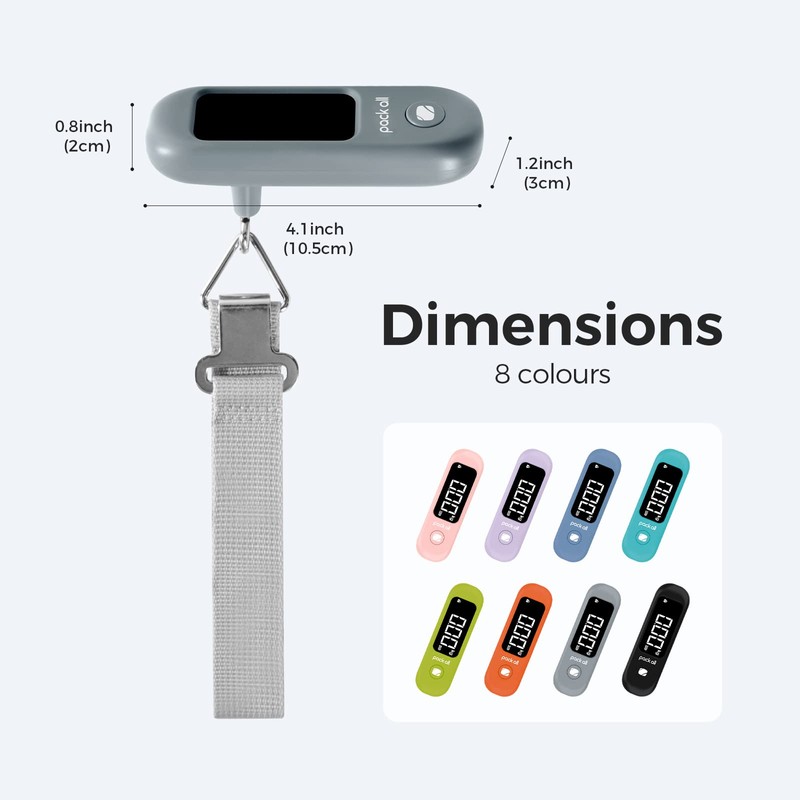 pack all 110 Lbs Luggage Scale, Digital Handheld Baggage Scale,