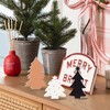 Christmas Decor 3 Pcs Double-Sided Wood Table Christmas Tree Rustic