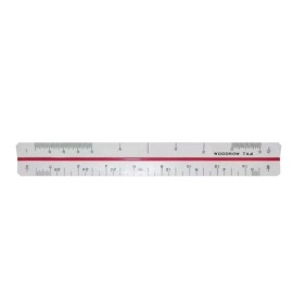 Woodrow TA4 4" Architectural Scale Ruler 3/16-3/32, 1/8-1/4, 3/8-3/4, 1/2-1