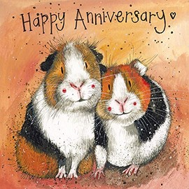 ALEX CLARK Happy Anniversary Guinea Pig Card