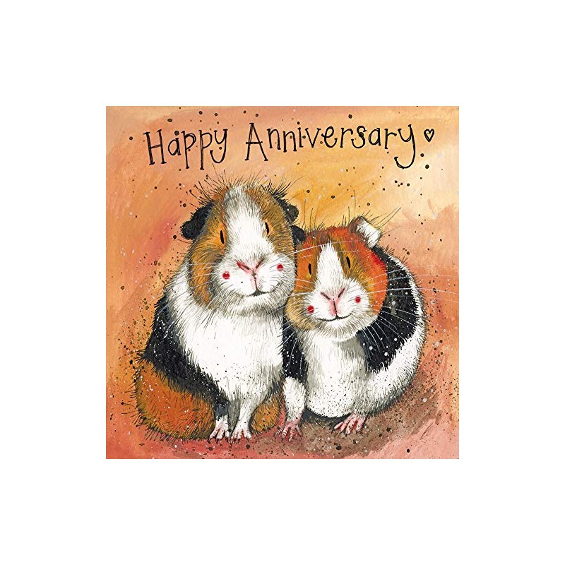 ALEX CLARK Happy Anniversary Guinea Pig Card
