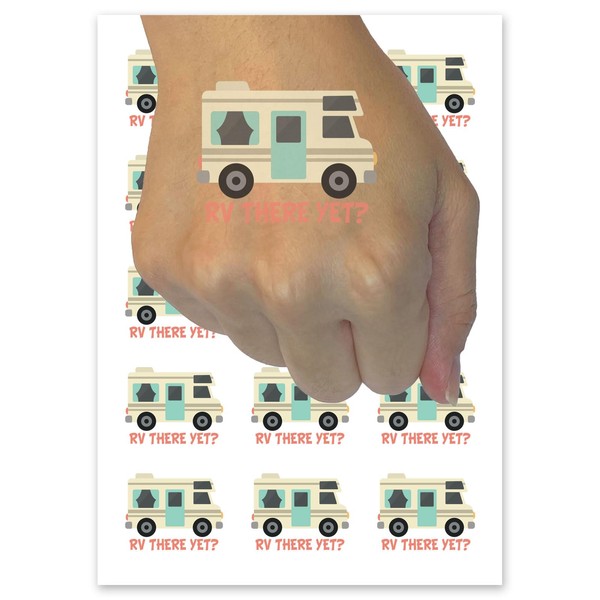 RV There Yet Camping Travel Temporary Tattoo Water Resistant Fake
