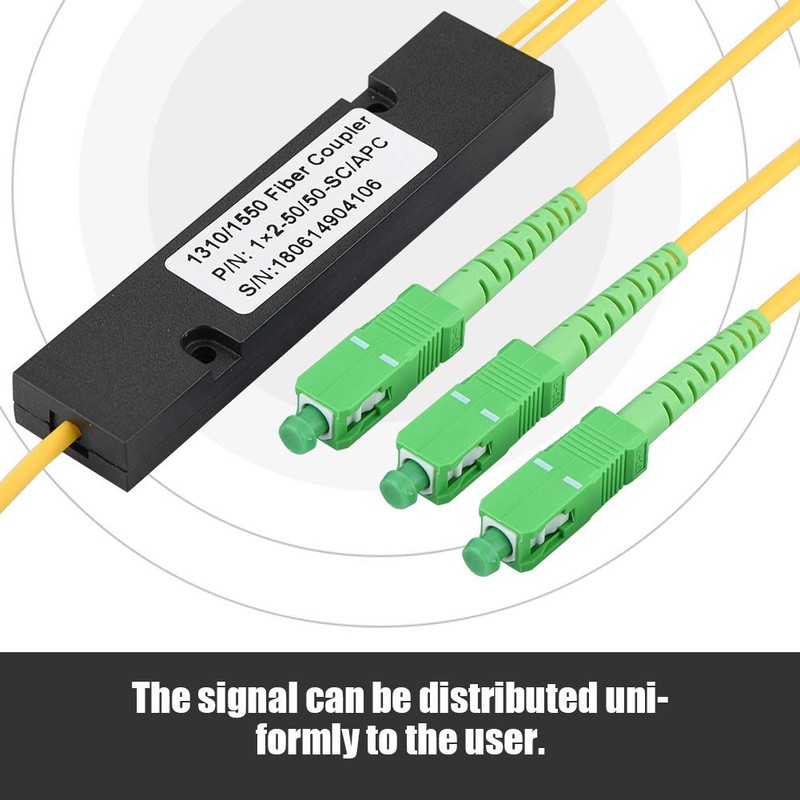 Ciglow Optical Splitter, 1X2 Singlemode Fiber Optical Splitter SC/UPC PCL