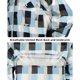 VATRENUS FR Shirts for Summer Pearl Snaps Breathable Vented Mesh Back and Underarm Lightweight Flame Resistant Welding Shirt