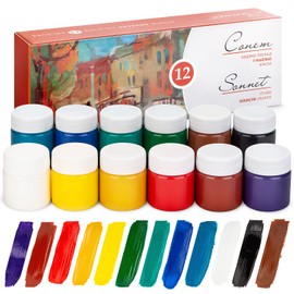 Sonnet - High Quality Gouache Paint Set (12 x 40 ml) | Water-Based Gouache Paint Colours in 12 Magnificent Highly Pigmented Colours | Made by Nevskaya Palitra