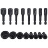 Wolfride 8 Tap Socket, Hex Shank Socket Adapter, Alloy Steel,