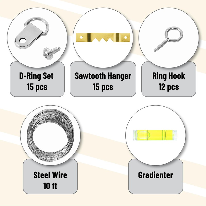 Mr. Pen- Picture Hanging Kit, 276 Pcs, Hangers, Nails, Hooks,