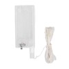 12 Holes Rectangular Flowers Vase With LED Light Clear Acrylic