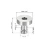 PATIKIL 5pcs 6.35mm-20 Screws 13mm Length Camera Quick Release Screw
