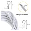 Net Curtain Wire with Hooks and Eye, 10 Meter Plastic