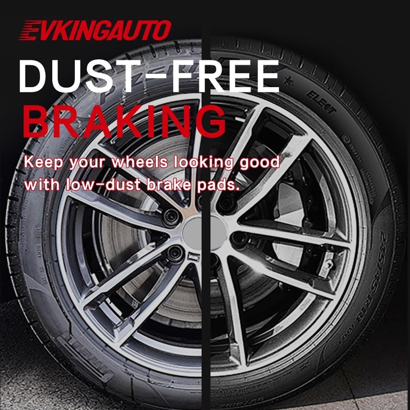 evkingauto D1878 D2185 8pcs Front Rear Ceramic Brake Pads Sets