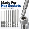 8-Piece 100mm Hex Allen Wrench Drill Bit Set – SAE