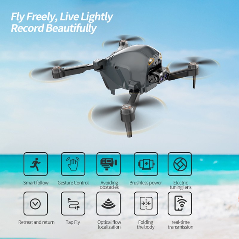 Remote Control Drone 4K Dual Camera Gesture Photography Optical Flow
