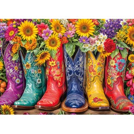 Puzzle 1000 Pieces for Adults, Classic Educational Game, Beautiful Flower Boots, Beautiful Decoration, Puzzle Gifts