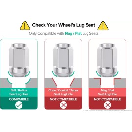 1320 Steel Ball seat lug nuts 12x1.5 Gold color 35mm length 20pcs