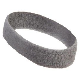 Two Tone Snake Text Embroidered Head Bands Terry - Lt Grey OSFM