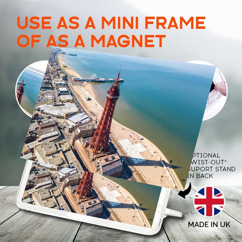 Classic Rectangle Magnet with Stand - Blackpool Tower Central Pier