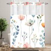 OSUNBD No Hook Shower Curtain 71 x 74 Inch, Watercolor