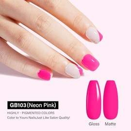 TOMICCA UV Nagellack Neon Pink, 15ml UV Gel Nagellack Polish, Pink Nagellack UV Gel für Anfänger DIY Home, Gel for Nail Art Maniküre Salon