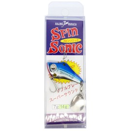 Water Land Vibration Spin Sonic 45mm 14g Blue/Silver Lure