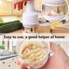 Stainless Steel Garlic Press and Onion Chopper - Manual Vegetable