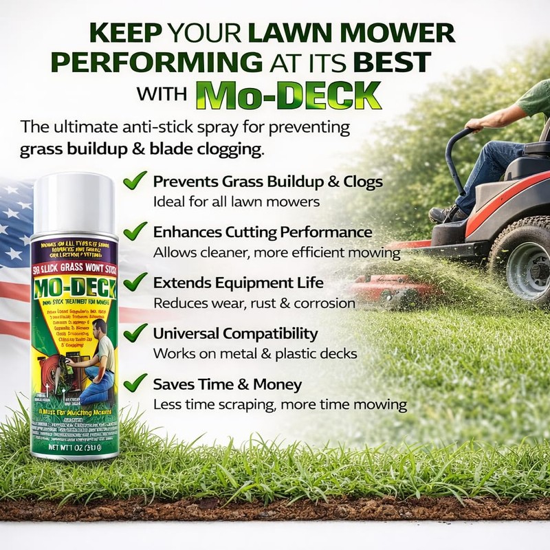 Mo Deck Lawn Mower Nonstick Spray – A Pressurized Can,