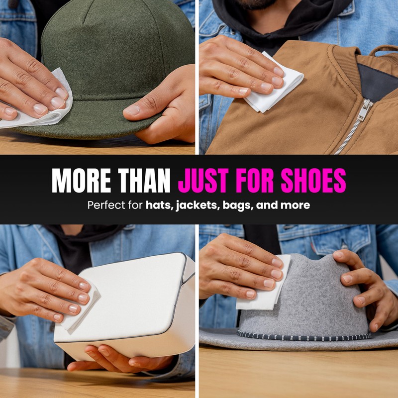 Pink Miracle Quick Clean Shoe Cleaner Wipes (12 Pack) for