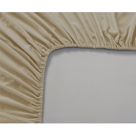 Clara Clark Fitted Sheet - Luxurious & Soft Brushed Microfiber King Size Linen Fitted Cream Beige Sheets, Hypoallergenic Bedroom Essentials - Extra Deep Pocket Super Fit Fitted Sheet