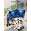 Dual Monitor Stand - Vertical Stack Screen Free-Standing Monitor Riser