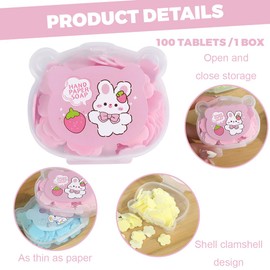 JEYORZY 3 Boxes of Soap Paper Soap Sheets, Paper Soap, Soap Box Leaf Soap, Portable Soap Sheets, Soap Sheets, Travel Portable Paper, Mini Travel Portable Paper Soap