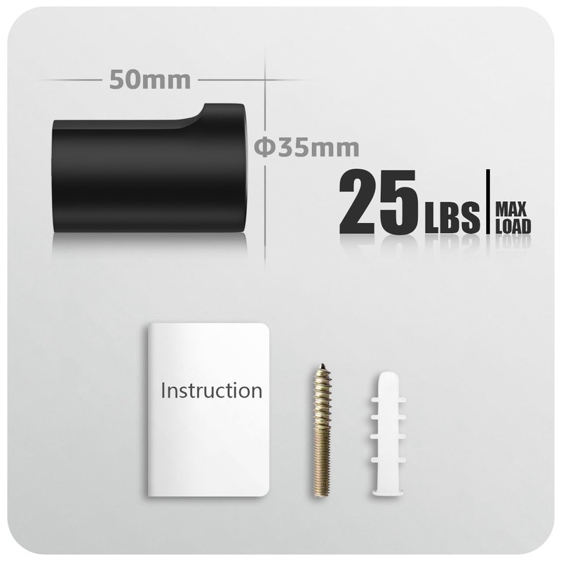COCOYA 4Pack Metal Wall Hooks, Minimalist Coat Hooks Matte Black