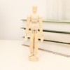 Toyvian 3 Pcs Wood Manikin Drawing Flexible Wooden Mannequin Figure