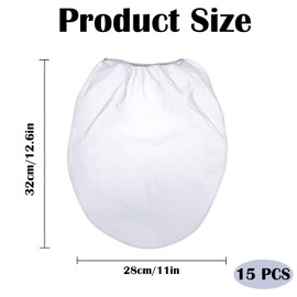 Paint Strainer Bags, 15 Pcs White Fine Mesh Bucket Paint Strainers with Elastic Top Opening Paint Filters, 1 Gallon Nylon Filter Bags for Spraying, Ink and Paint Gardening Hydroponics