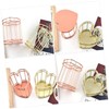 Ciieeo 4pcs Metal Brush Pot Pen Holder for Desk Cosmetics
