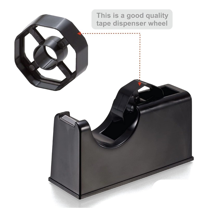 SUL Replacement Tape Dispenser Wheel, Black Durable Tape Dispenser Core