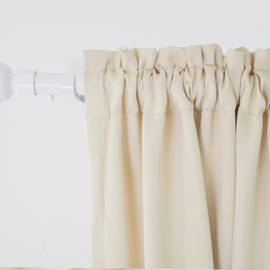 LKTCOBTAC Black Small Tiers Kitchen Short Small Mini Window Curtains Valance 14 inches Length Blackout Home Decor Blackout Basement rv Camper Living Room/Bedroom 52W by 14L 1 Piece Rod Pocket