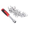 9Pcs Replaceable Wrench Set Flexible Head 180° Rotating Torsion Wrench