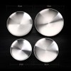 Cabilock Non-Slip 304 Stainless Steel Round Plates Flat Dinner Plates